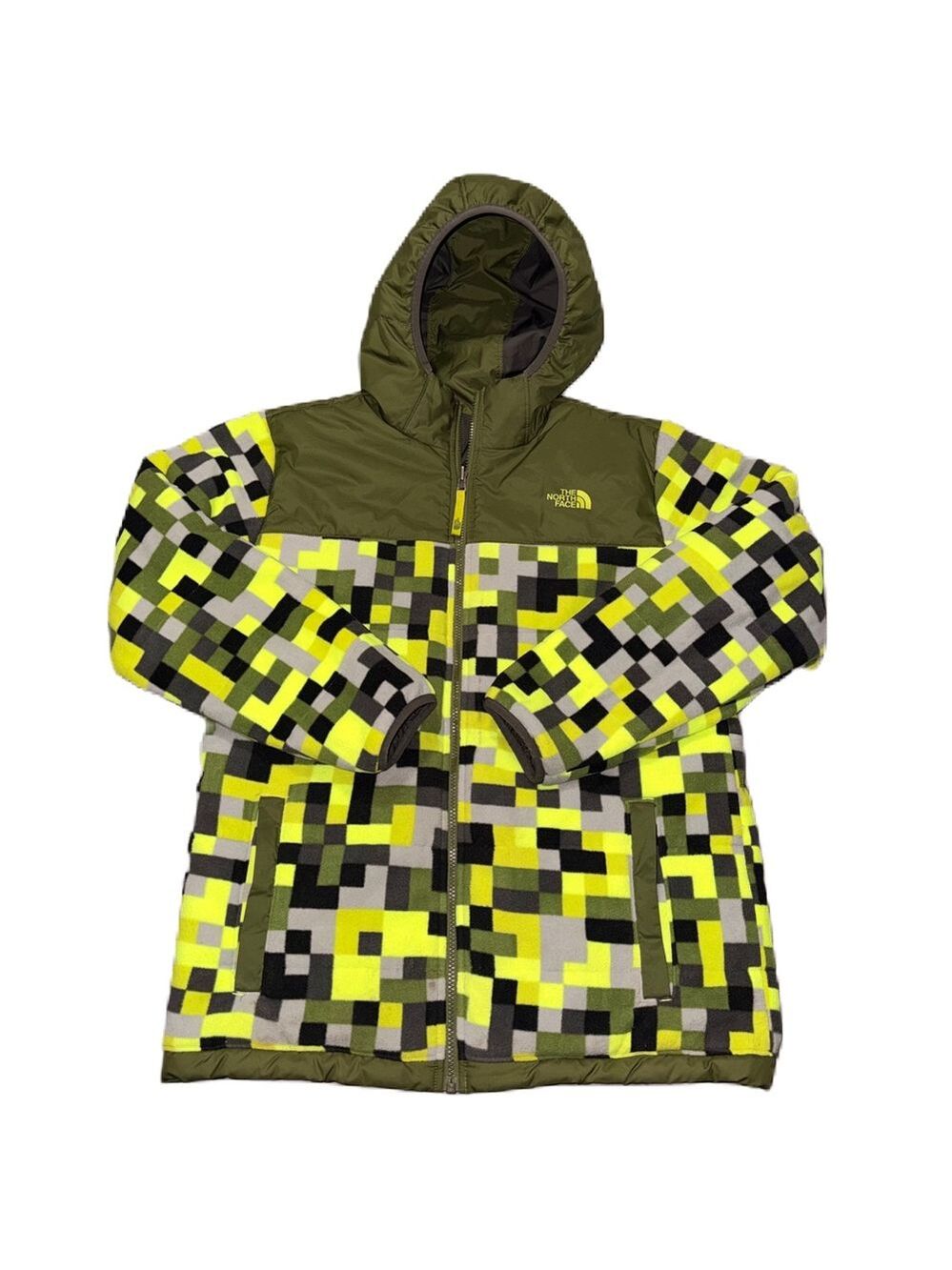The North Face XL Kids Boy’s Reversible Full-Zip Hooded Jacket Fleece Parka EUC